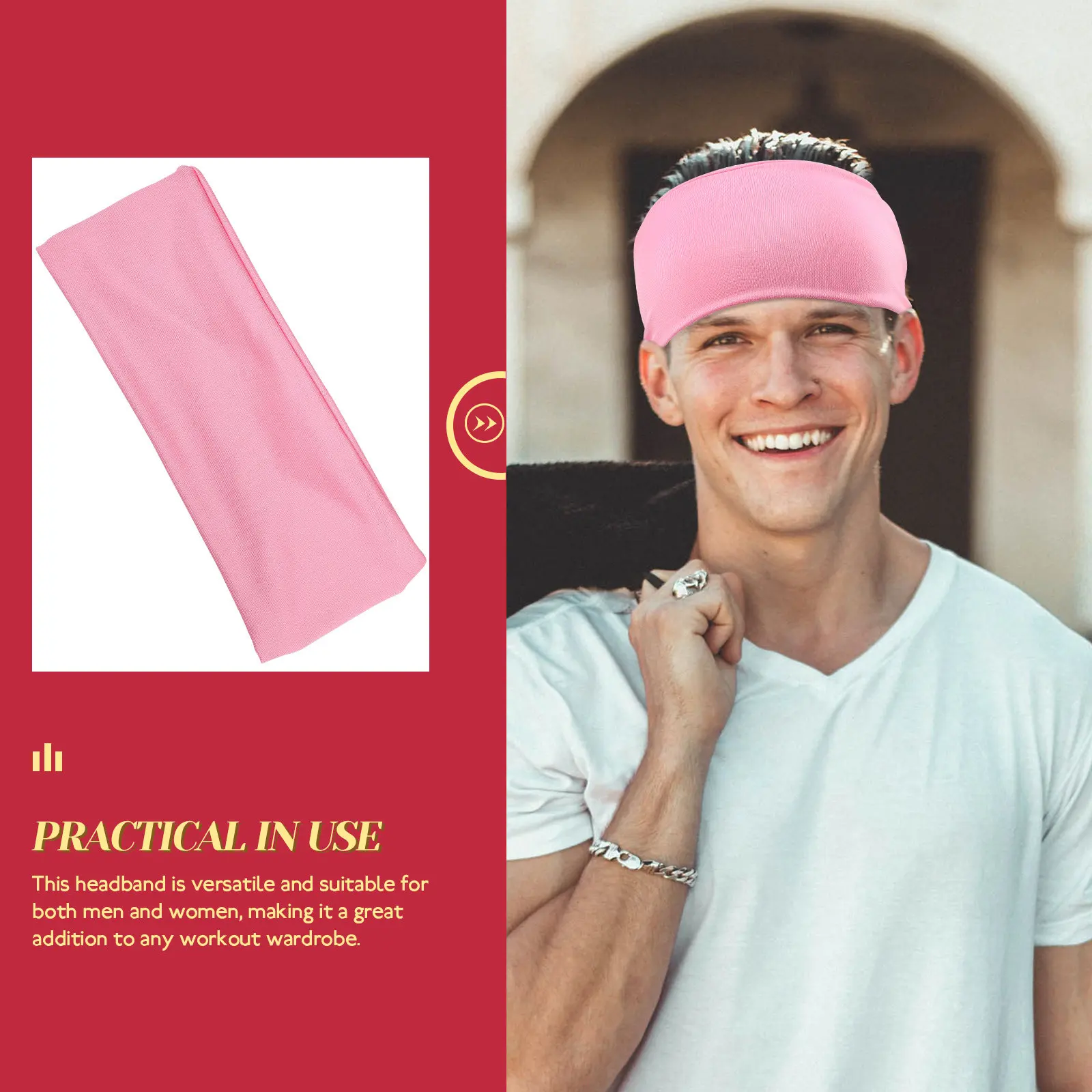 Running Headband 4 Pack Breathable Sweat Wicking Non Slip Sports Hair Bands for Yoga Fitness Gym Workout