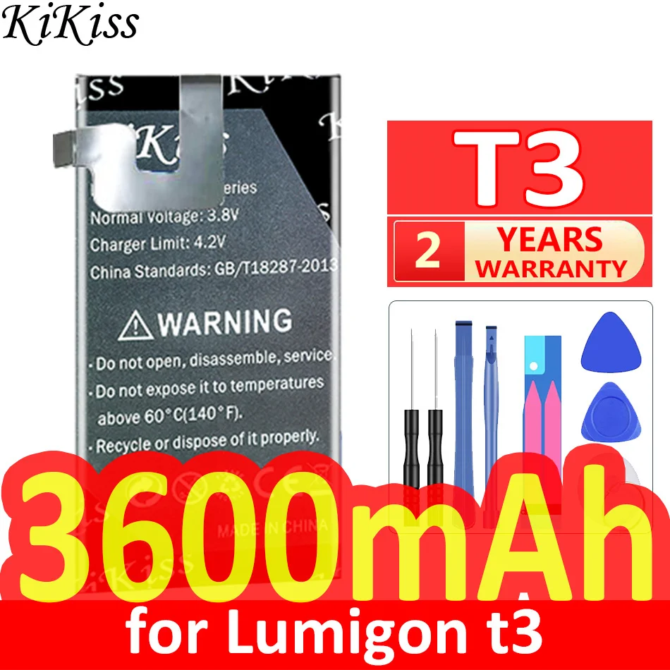 

Мощная батарея 3600mAh KiKiss T3 для Lumigon t3