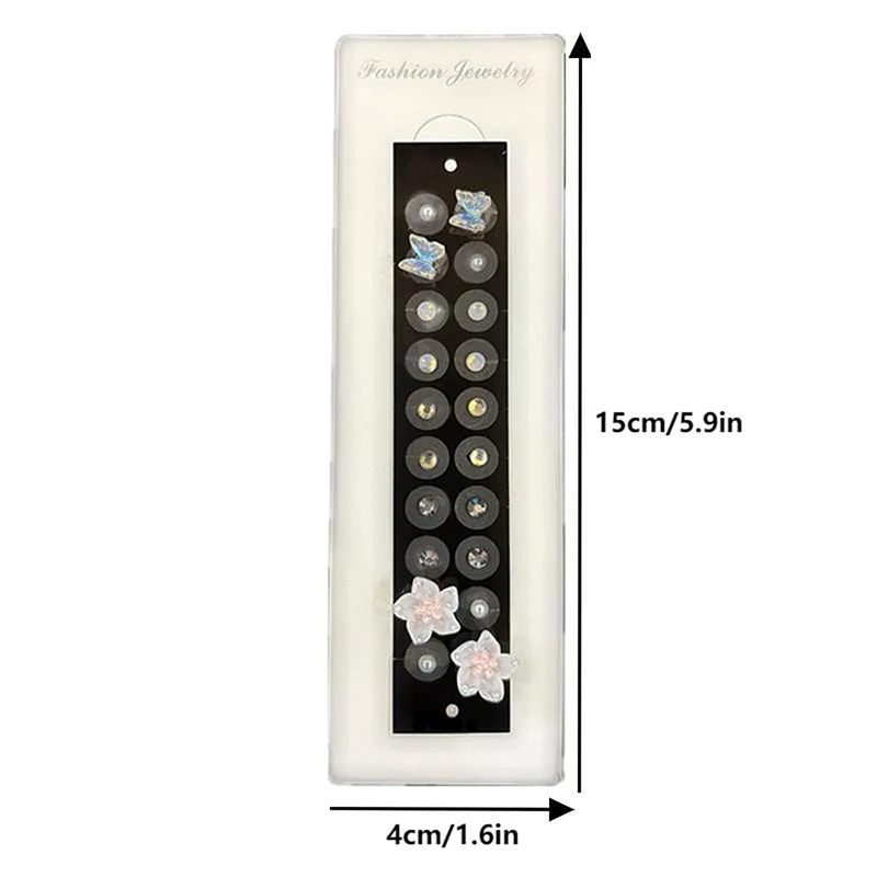 20 بقع فراشة زهرة شكل كريستال الأذن البذور الوخز بالإبر الأذني المتاح الأذن ملصقات تدليك العلاج إبرة التصحيح #6