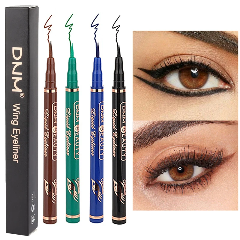 12 Color 2 In1 Winged Tail Color Liquid Eyeliner Pencil Lasting Sweatproof Not Easy To Faint Matte Quick-Drying Eyeliner Makeup