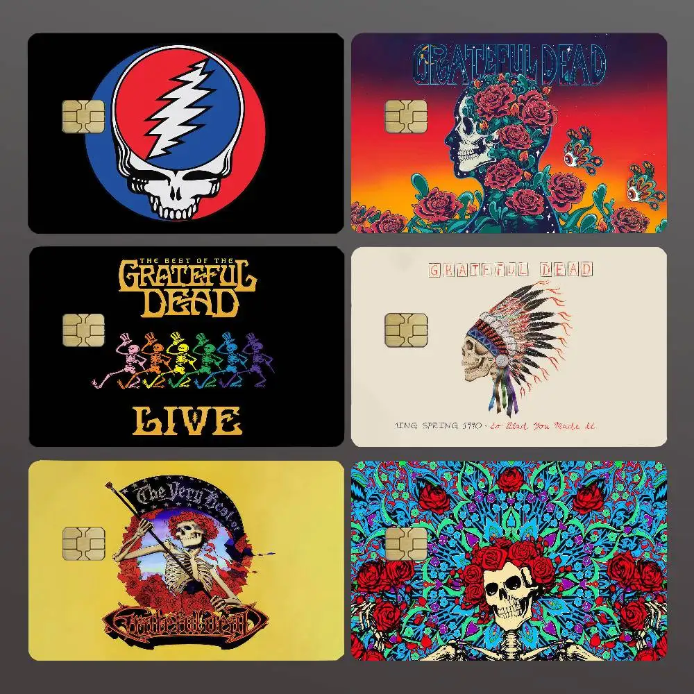 Band G-Grateful DeadS Credit Skin Cover Card Stickers 4PCS Film Bus Pass Front Decoration Bank Debit Waterproof