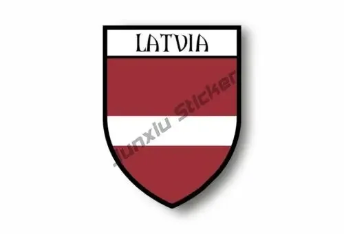 Fashion Latvia Sticker Latvia Map Flag Decal Coat of Arms of Latvia  for Helmet Auto Motorcycle Waterproof PVC Decal Accessories