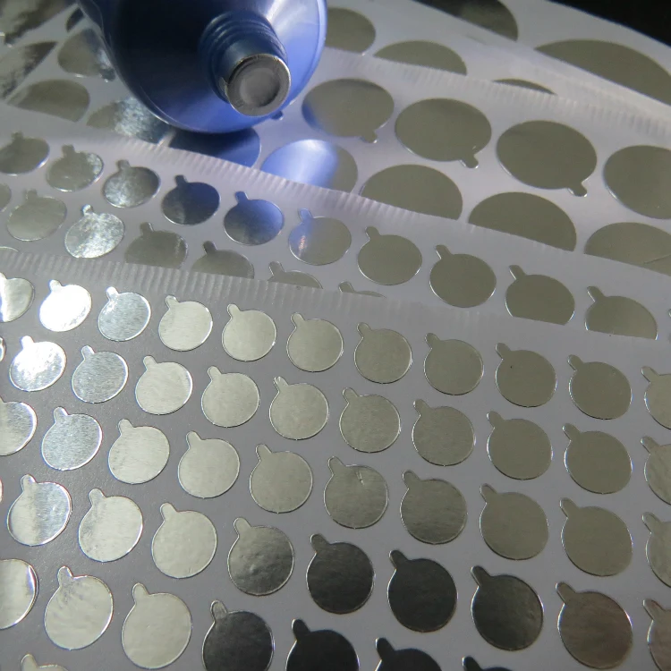 Aluminium folie Versiegelung aufkleber mit Griff für Schlauch Kosmetik flasche Chemie schlauch Mundglas Öffnung Flüssigkeits behälter Abdeckung – Detail 2