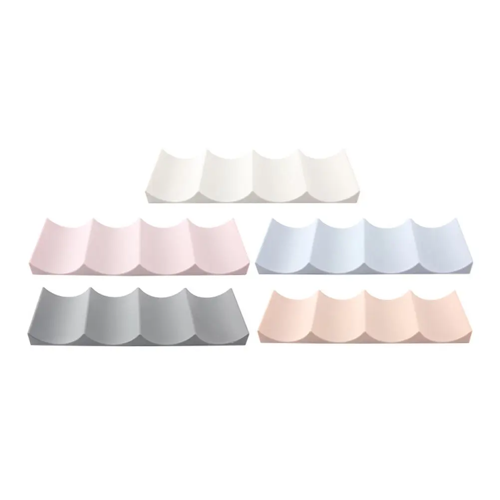 10-Bottle Horizontal Wine Rack Food-Grade PP Countertop Storage Mat with Wave Grooves Anti-Slip Bottom for Kitchen Fridge Cooler