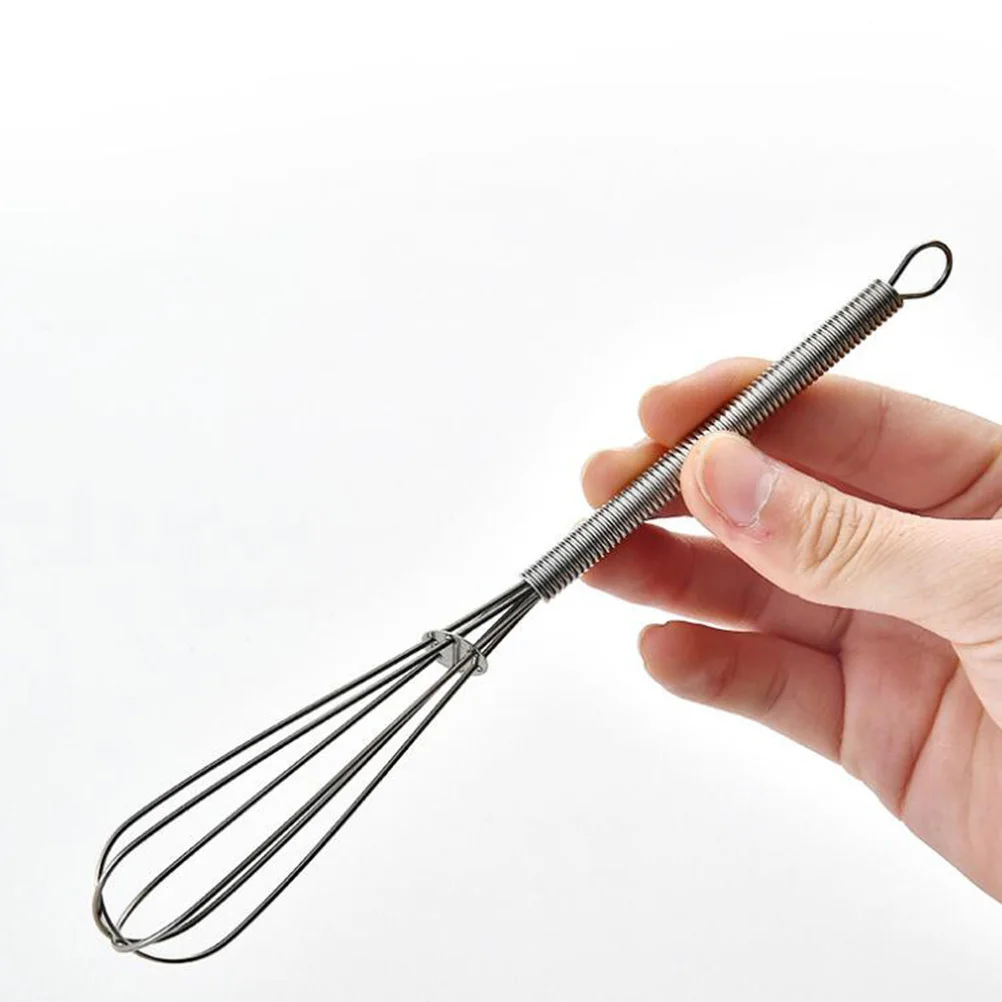 

6Pcs Compact Whisk Stainless Steel Hand Mixer for Blending Custard Sauces Dressings Efficient Kitchen Gadget Eggbeater