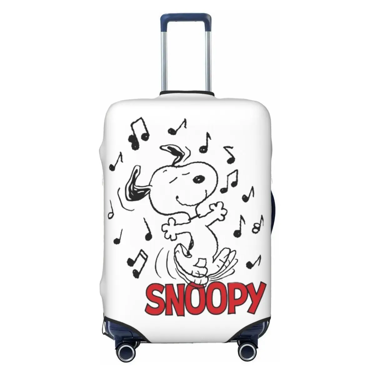 

Custom Music Snoopy Beagle Dog Luggage Cover Protector Cute Cartoon Travel Suitcase Covers for 18-32 Inch
