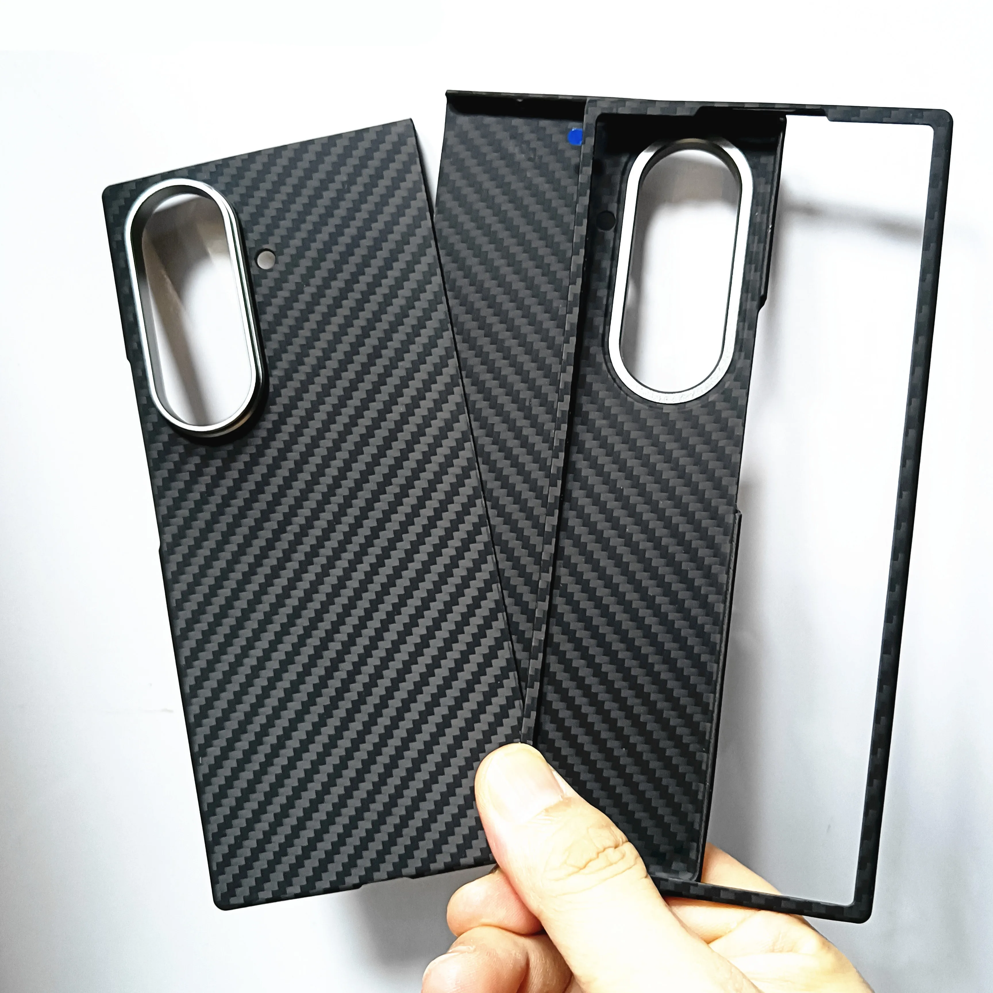 

2in1 Set Genuine Aramid Carbon Fiber Slim Case for Samsung Galaxy Z Fold 7 ZFold7 Matte Ultra Thin Hard Shockproof Armor Cover