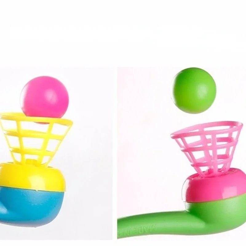 1PC tubo di plastica che soffia palla giocattoli per bambini giochi sportivi all'aperto allenamento dell'equilibrio apprendimento giocattoli educativi per bambini regali divertenti