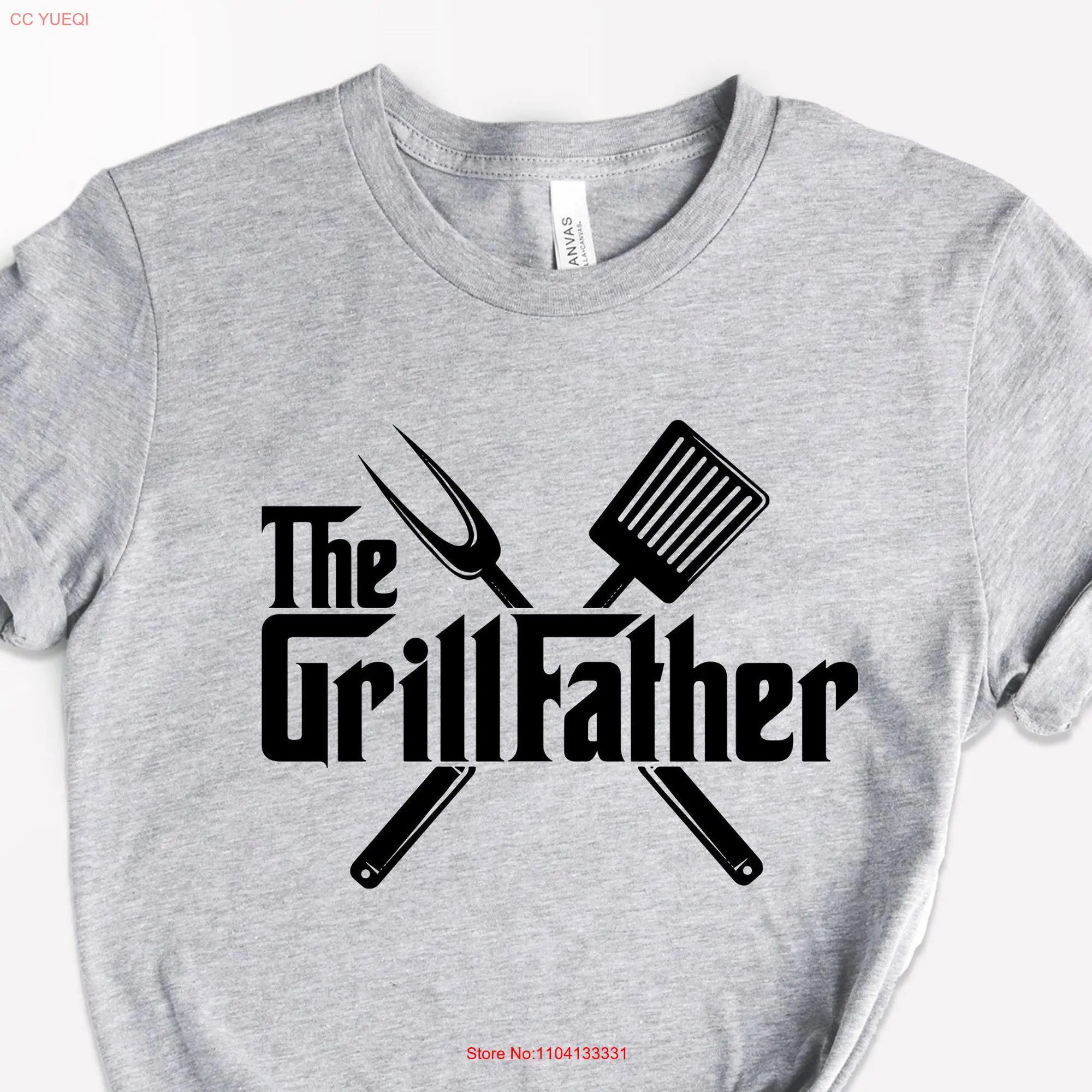 The Grillfather T Shirt Fathers Day Grill Master Dad Birthday Best Grilling Family Gathering BBQ Smoker