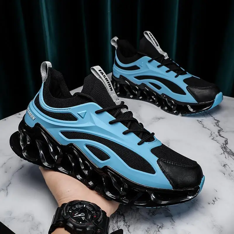 AJHL Breathable Woven Mesh Running Shoes Outdoor Shock-absorbing Sports Shoes Fashionable And Lightweight Blade Running Shoes