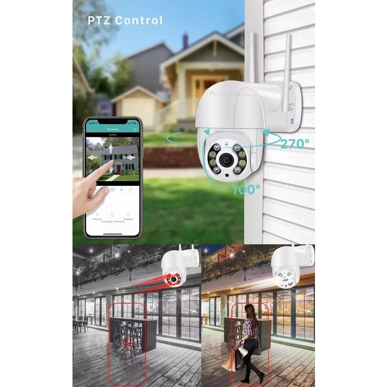 كاميرا IP Icsee Prova D'água Infravermelho Externa Wifi Hd 3