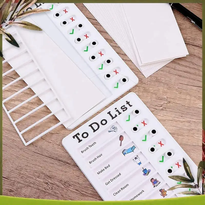 ABDW-Pack Of 3 Memo Boards, Removable Plastic Chore Chart, To-Do List Sliding Boards With 40 Paper