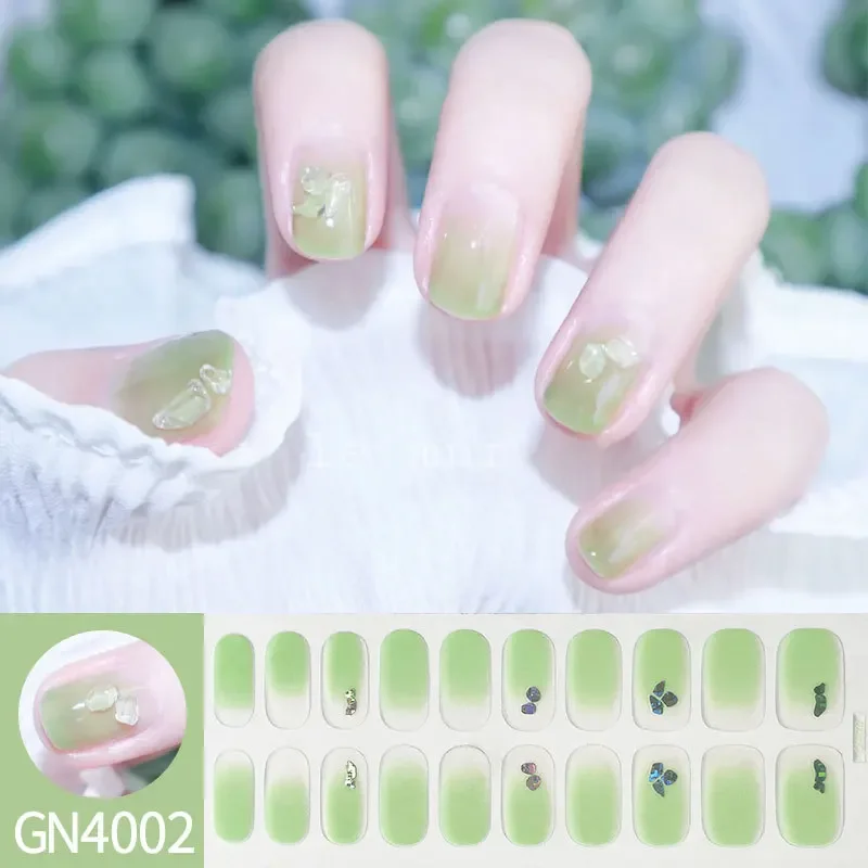 

Icey Beauty 1set Nail Bake Free Gel Jelly Milk Tea Color Gradual Change Nail Sticker Nail Sticker Full Paste