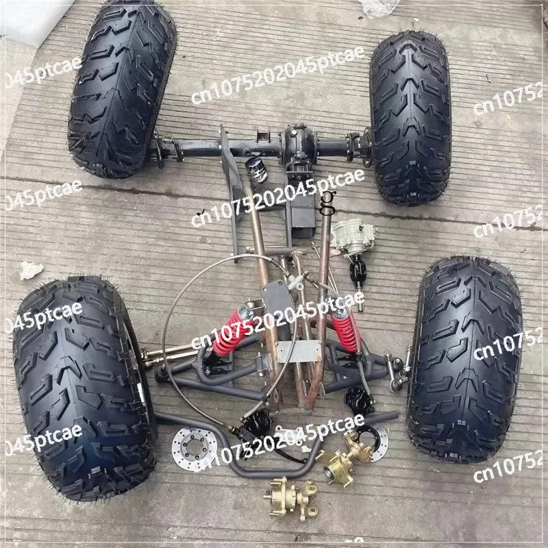 

Дифференциальный вал привода задней оси рулевое управление дисковый тормоз ZC самодельная четырехколесная модифицированная рама мотоцикла, подвеска