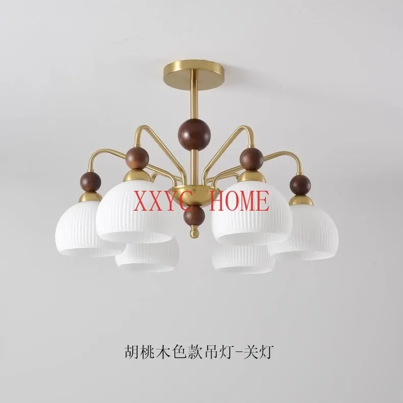 Основная Люстра для гостиной во французском стиле, лампа в китайском стиле ретро для спальни, лампа с высоким сенсором в американском стиле, лампы для столовой из массива дерева