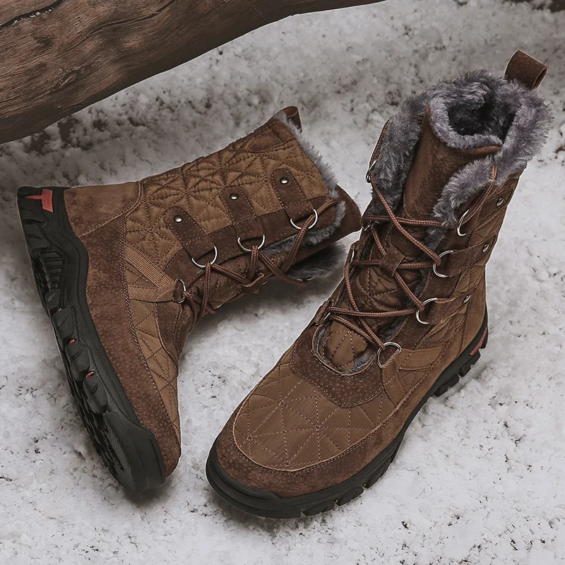 48 yards down snow boots men plus size winter plus velvet warm padded shoes anti-slip 46 northeast cotton boots 47