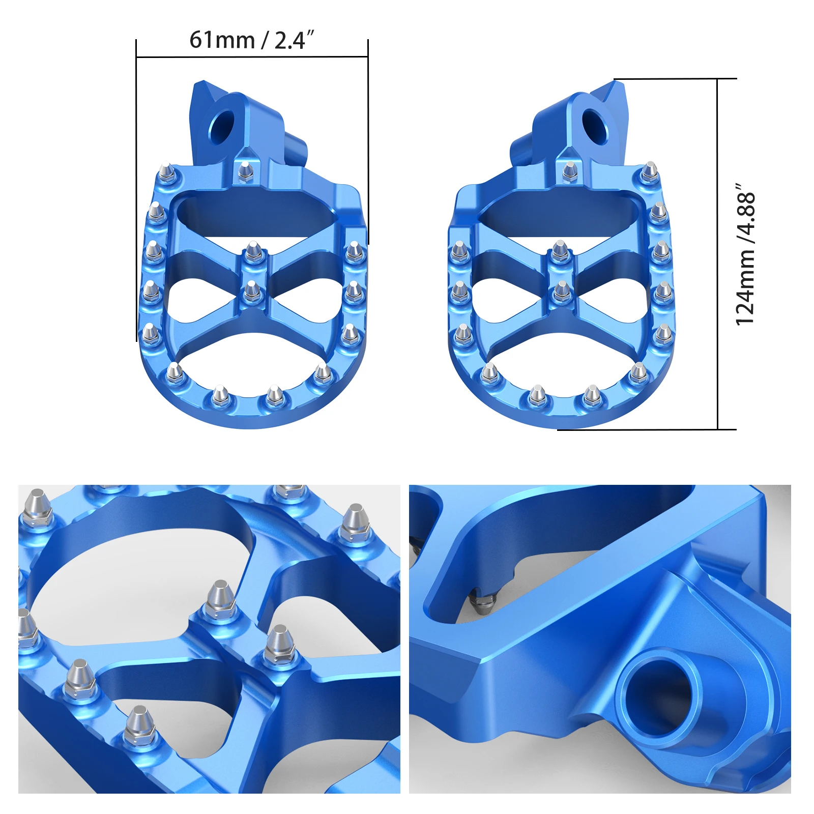 Motorcycle For Yamaha YZ 250 F WR 450F YZ250F WR450F YZ450FX YZ 450 FX 2024 YZ450F 2023-2024 NiceCNC Forged Foot Pegs Footrest