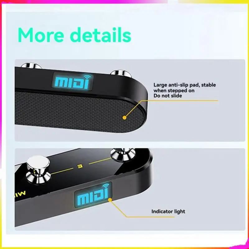 M04K MIDI Control Pedal Wireless Sound Mode Switching Four Step Nail Smart Guitar Pedal For Electric Guitar