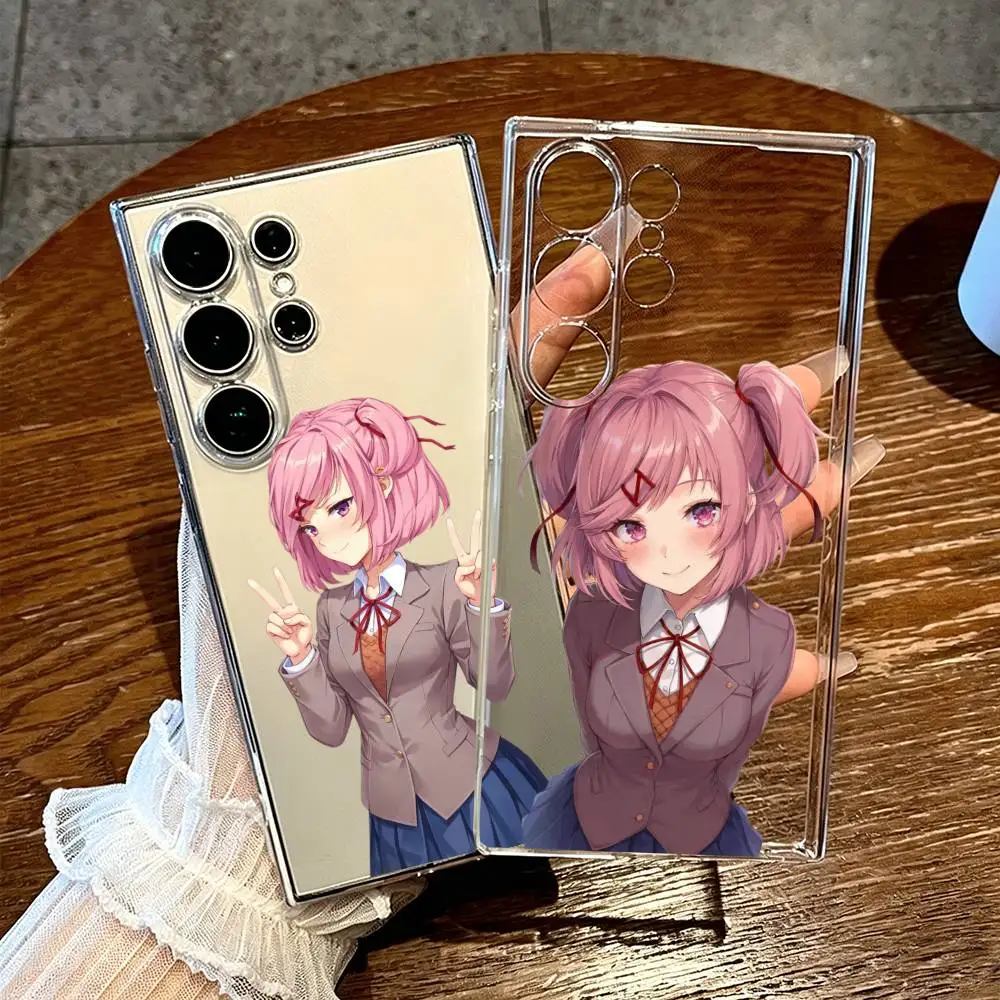 DDLC Natsuki Phone Case For Samsung S25 Lightweight Precise Hole Transparent Printed Phone Case