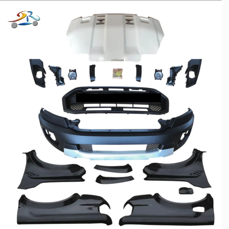 SIRU facelift body kit for raptor T6 to T8 2016 -2021 front bumper engine down cover fender flare grille for ranger raptor