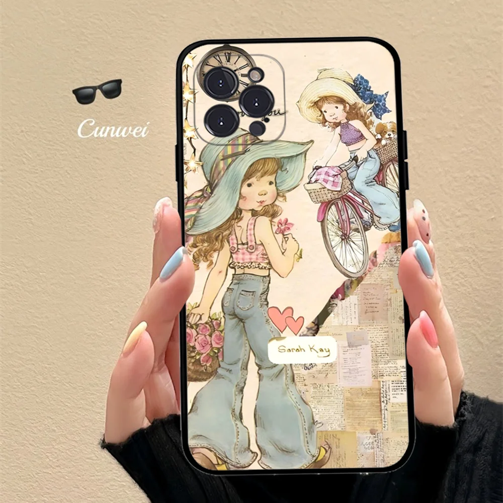 S-Sarah K-Kay L-Little Girl Phone Case For iPhone 16 15 14 11 12 13 Mini Pro XS Max Cover 6 7 8 Plus X Funda Shell