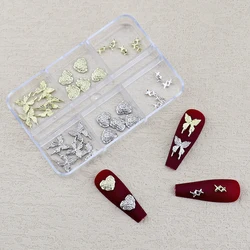 Kawaii Heart Star Nail Charm Bufferfly Metal Nail Figures 3d Nail Parts Metal Charms Accessories For Nail Decorations DIY Manicu