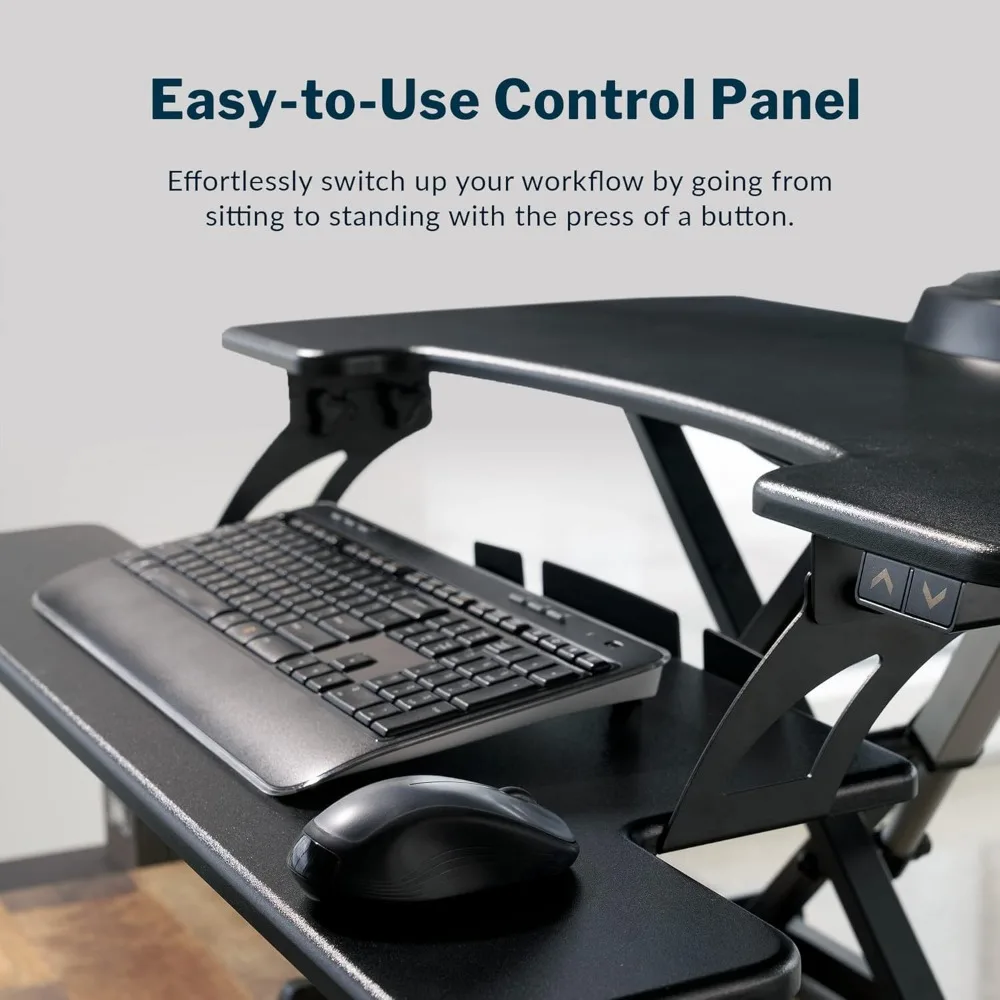 36 Electric - Standing Desk Converter - Height Adjustable Desks Riser - Stand Up Desk Converter Computer Desks