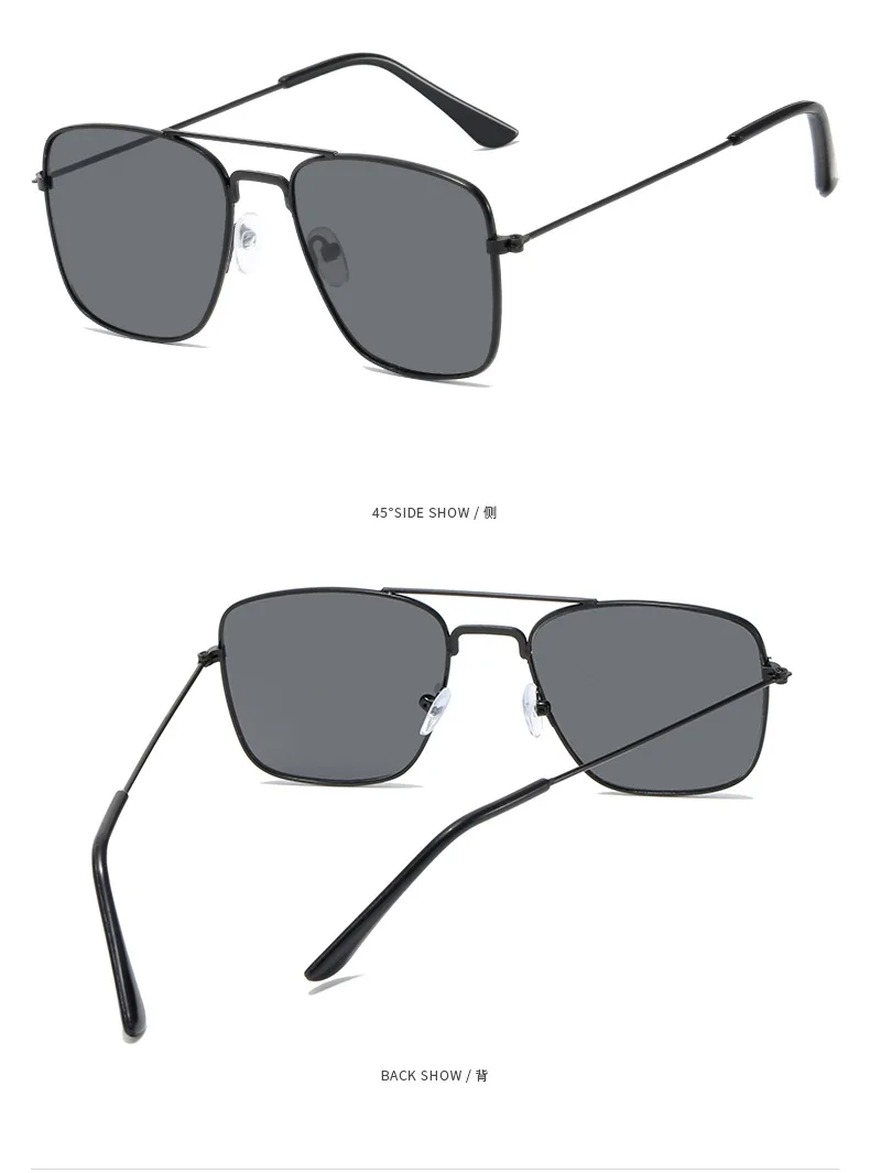 Quadratische Sonnenbrille Männer Vintage Metall Sonnenbrille für Frauen Luxusmarke Brille Sonnenbrille Damen Sonnenbrille für weibliche männliche antike – Detail 10
