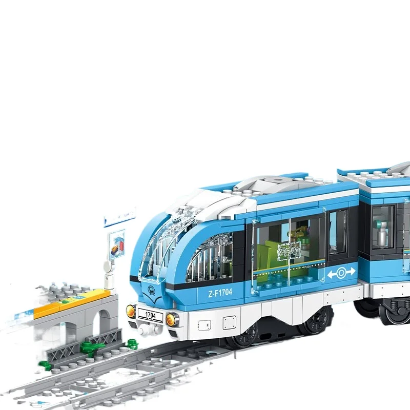 

Новый строительный блок 2025 года, силовой комплект FC1704, поезд, площадка, детский интеллект для мальчиков и девочек, сборка, строительный блок, игрушка в подарок