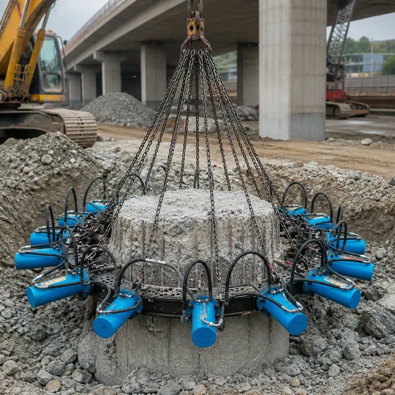 Pile Breaking Machine Hydraulic Concrete Pile Cropper for Utility Installation Foundation Work Customized Quick Assembly