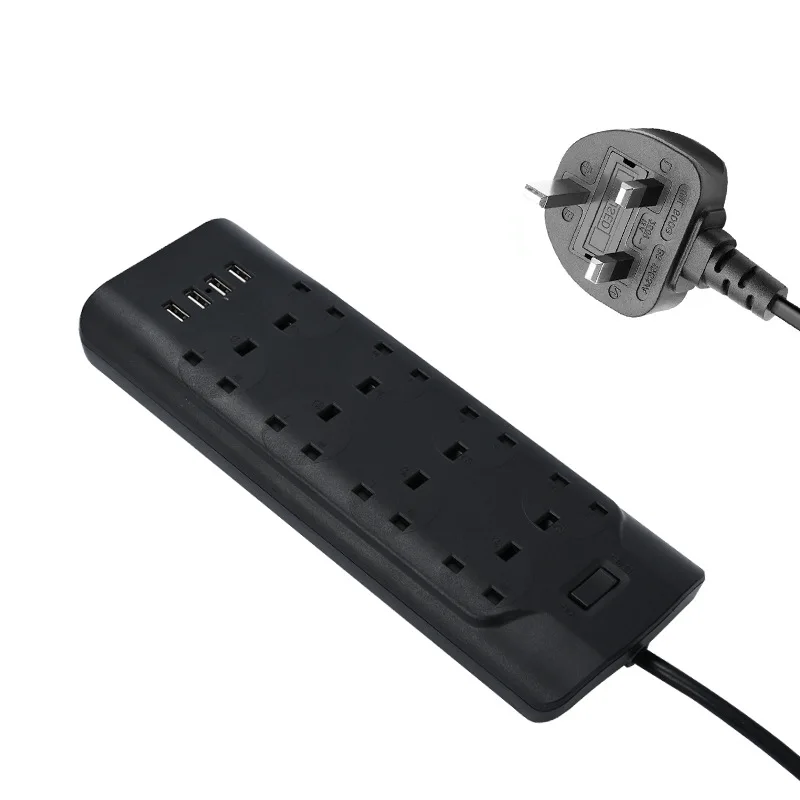 Multi-Functional USB Smart Power Strip Socket Waterproof Desktop Home Office Electrical Plug US UK Power Strip