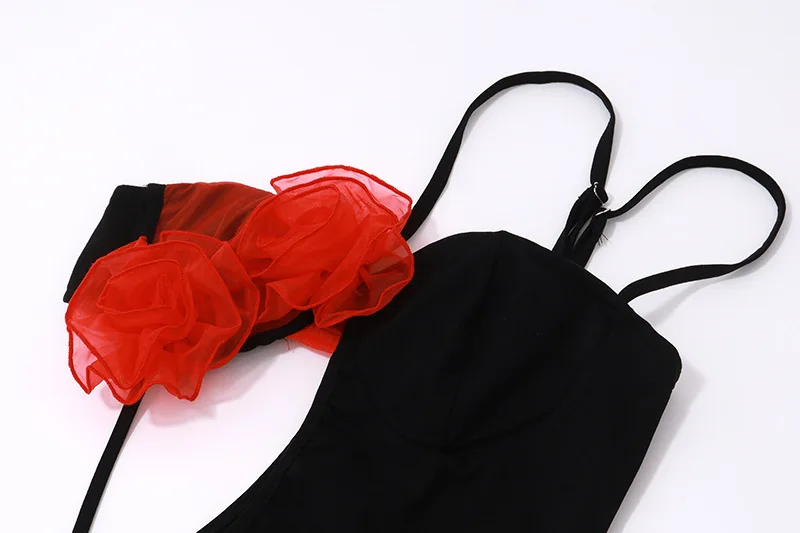 Jedno ramię seksowne wydrążone w kwiaty do klubu na imprezę urodziny Y2K Mini sukienka stroje kobiety letnie bez rękawów bez pleców bez pleców sukienki Bodycon