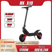 HX X10 E-Scooter 2400W Dual Motor 48V18.2AH Battery Adult Mountain Off-road Electric Scooter 11Inch Tire City Foldable EScooters