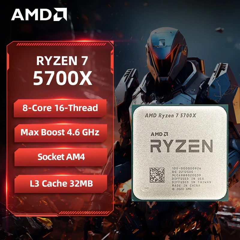 

AMD Ryzen 7 5700X 100% новый процессор AMD R7 5700X, 4,6 ГГц, 8 ядер, 16 потоков, 32 МБ кэш-памяти L3, разъем AM4 без упаковки