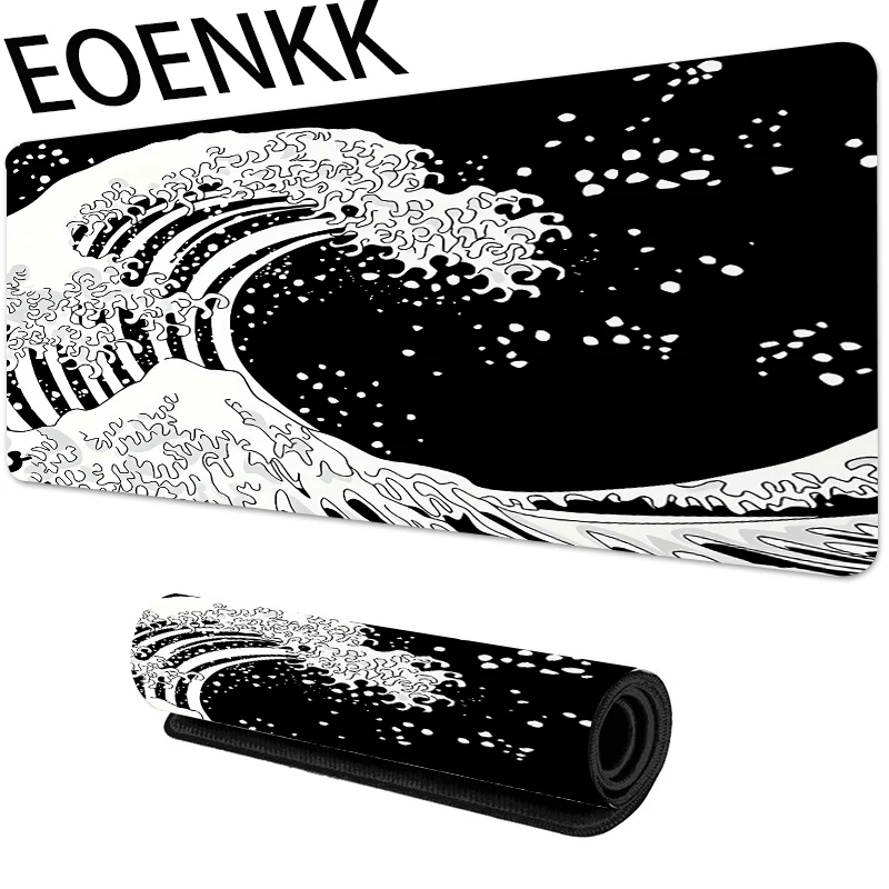 

Waves Large Mousepad Anti-Slip Mouse Pad Stitched Edges Mat Desk Laptop Gaming​ Keyboard Pad