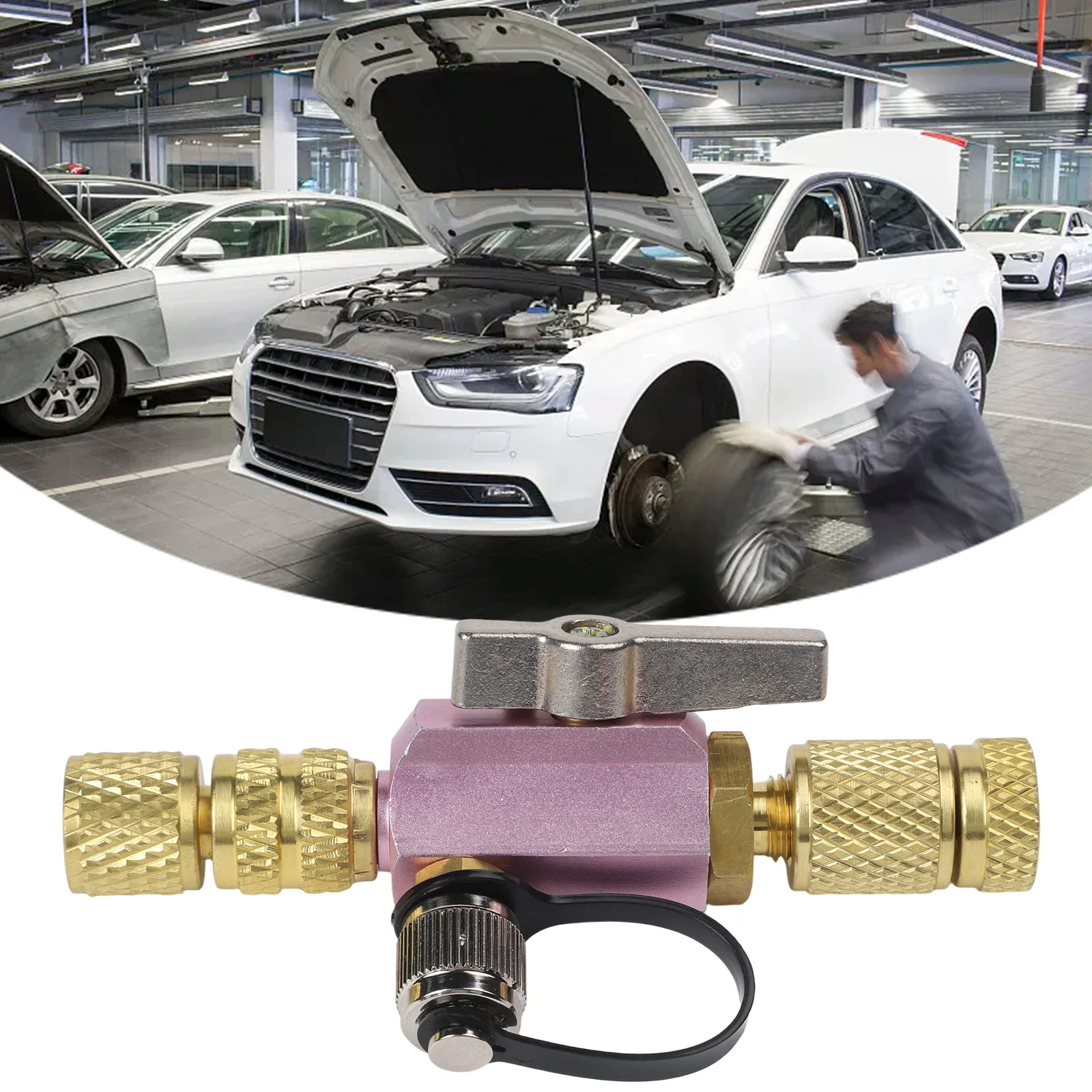 

Car R410A Vacuum-Rated Valve Core Removal Tool 5/16\" Female FlareX1/4\" Male Flare Car Vacuum Rated Valve Core Disassembly Tool