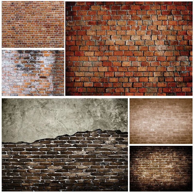 

Vinyl Custom Vintage Brick Wall Theme Photography Backdrops portrait Photo Background Studio Prop 21921 CXSC -21