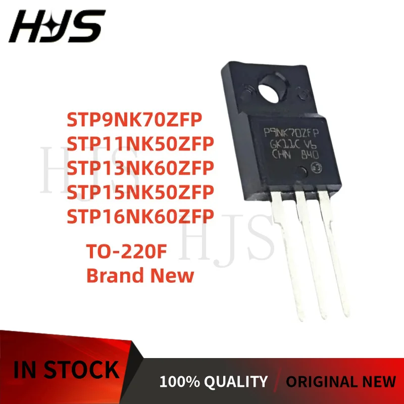 10Pcs STP9NK70ZFP STP11NK50ZFP STP15NK50ZFP STP13NK60ZFP STP16NK60ZFP P9NK70ZFP P11NK50ZFP P13NK60ZFP P15NK50ZFP TO-220F