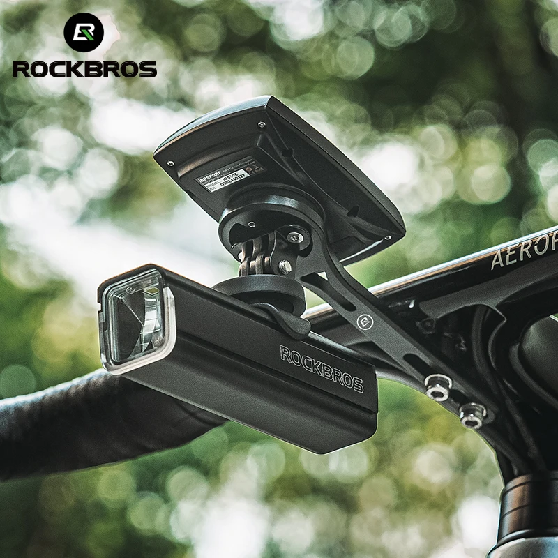 ROCKBROS Bike Light Bracket Aluminum Alloy Holder Gopro Bicycle Computer Mount Handlebar Extention Support Bicycle Accessories