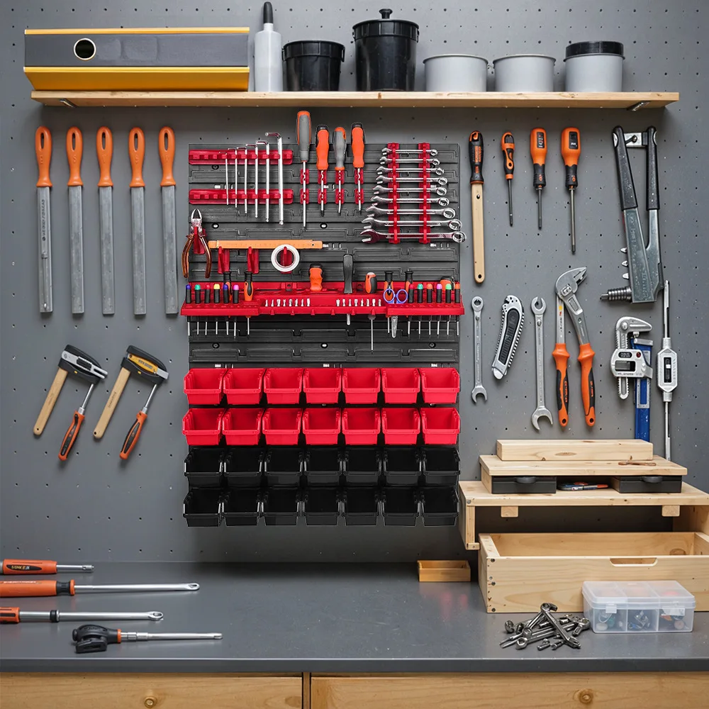 Tools Wall Storage Shelf Tools Organizer Multi-Function Wall Mounted Tool Rack Extra Strong Wall Plate for Wrench Screwdriver