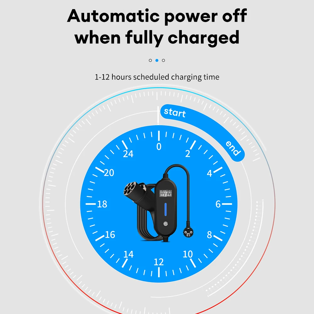 JNTIMUYA-Veículos Elétricos Carregador Portátil, Wallbox, Controlador de Carregamento Plug, GBT, Tipo 2, Tipo1, 16A, EVSE, 5M, BYD, JP, 3.5KW