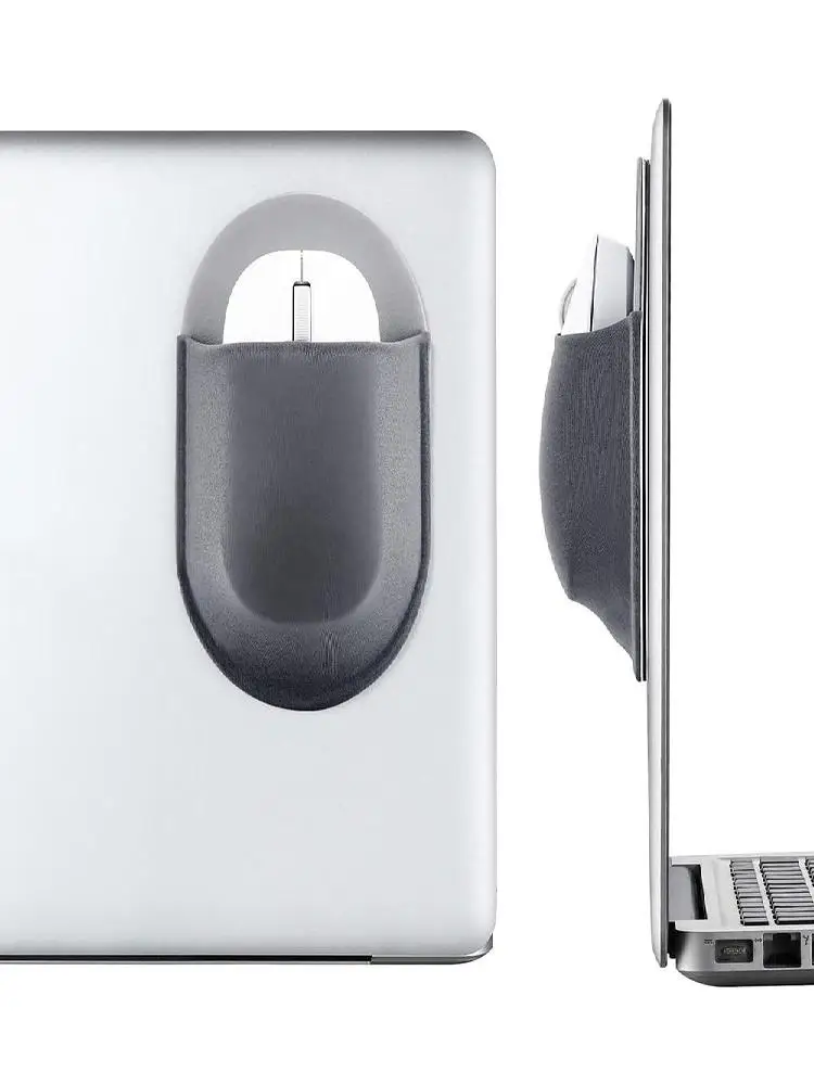 Uniwersalny, przenośny uchwyt na mysz do laptopa, trwała torba na mysz z samoprzylepnym mocowaniem. — zdjęcie produktu 7