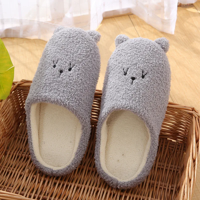 Slippers Women 2024 Indoor House Push Soft Cute Cotton Slippers Shoes Non-slip Floor Home Slippers Ladies Slides For Bedroom