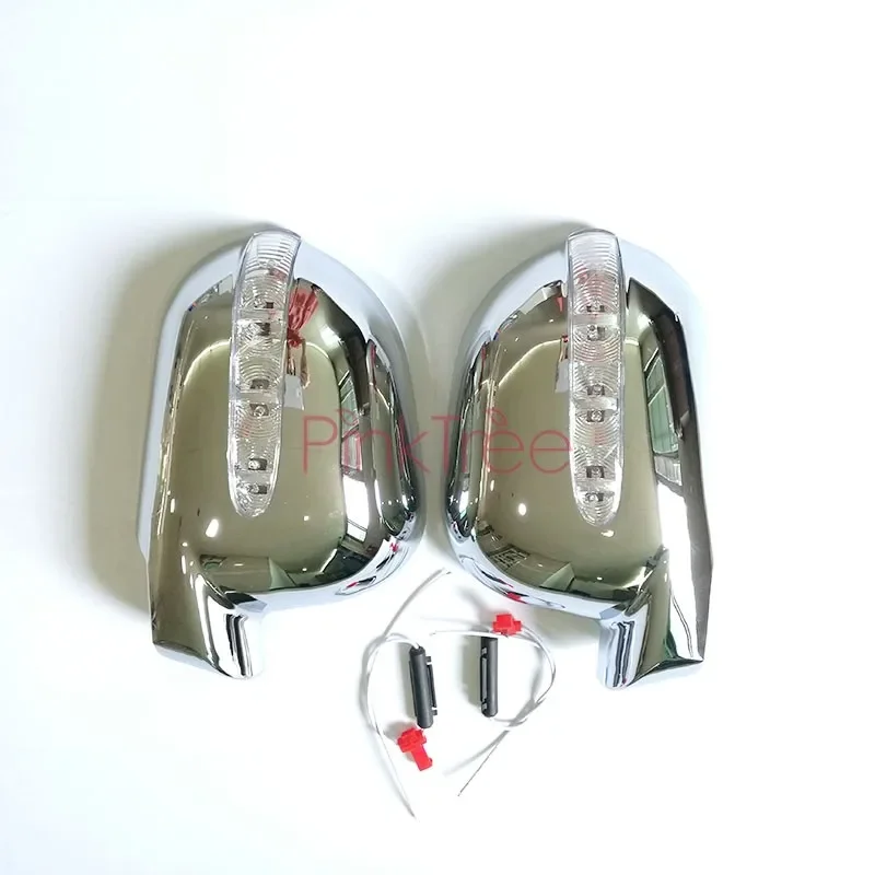 

For Mercedes-Benz M-Class W163 ML 1997-2005 Chrome Side Wing Door Rearview Mirror Cover Trim With Led Car Styling Accessories