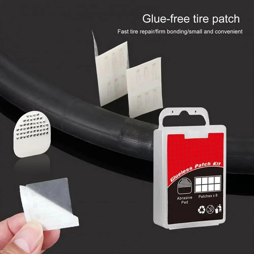 

Round Tire Patch Bike Tyre Patch Glueless Bicycle Tire Patch Bike Tire Patch Kit Rubber Puncture Patches Tyre Repair Tools