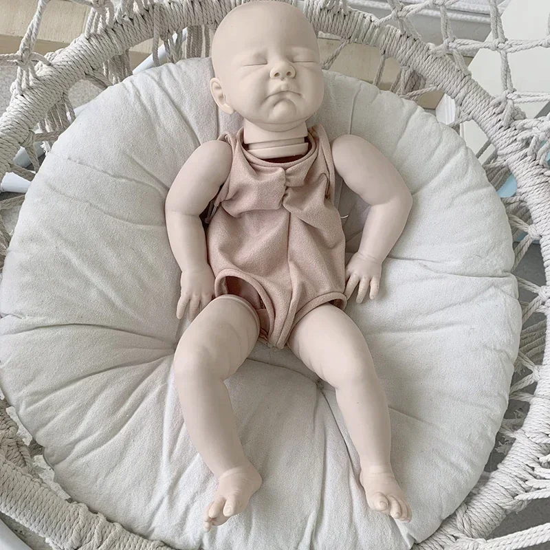 22Inch Reborn Doll Kit Limited Edition August with COA Popular Reborn Kit Lifelike Soft Unpainted Unfinished Doll Parts Bebe Toy