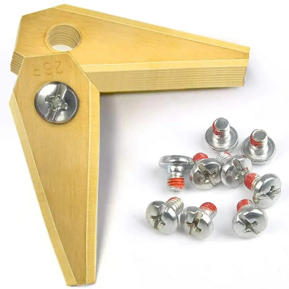 LICE-18PCS 49X19X1MM ロボット芝刈り機チタン交換刃防錆耐久性のある芝刈り機カッター Indego 用取り付けが簡単