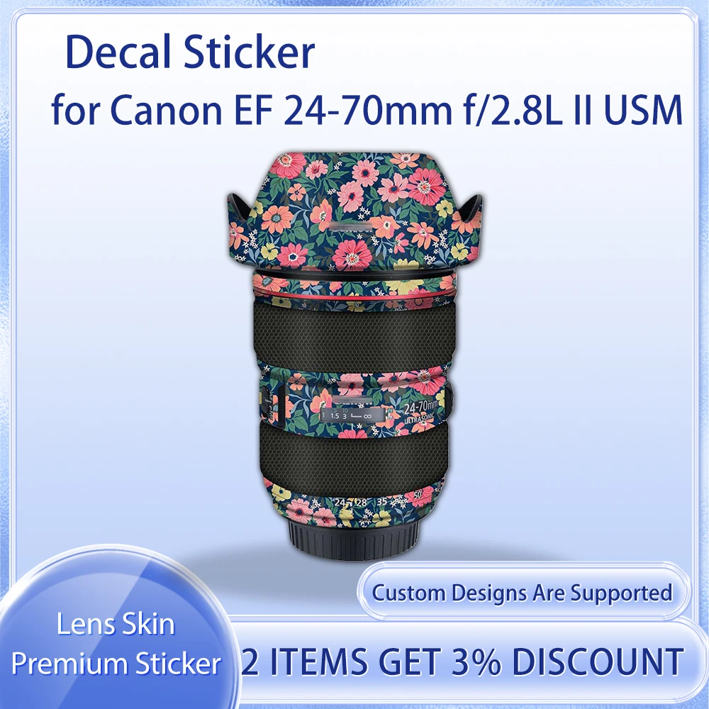 

EF2470f2.8II Наклейка для объектива Canon EF 24-70mm f/2.8L II USM Наклейка на кожу EF 2470 Защитная пленка для кожи с покрытием