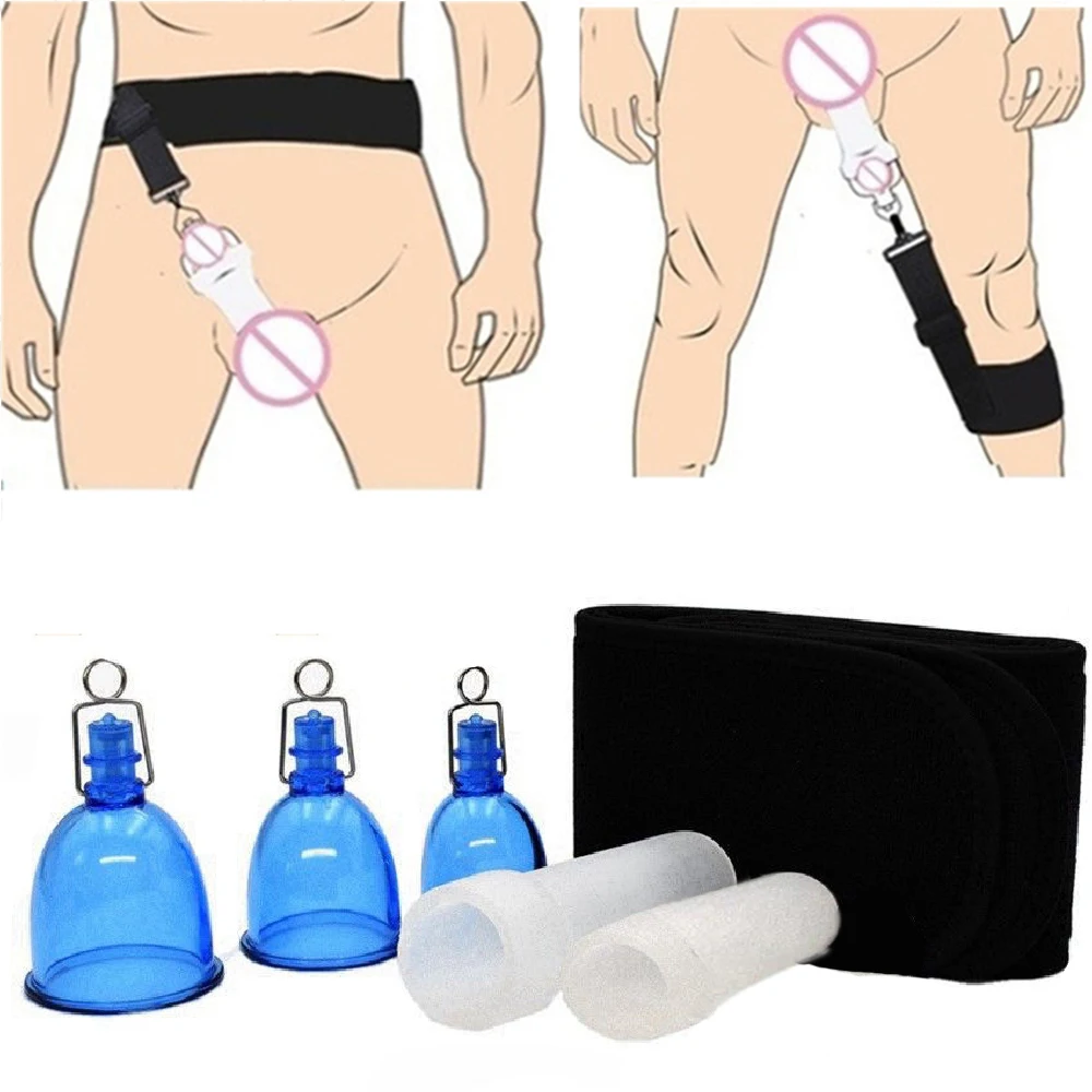 Male Extender Penis Stretcher Enlargement Vacuum Cup Enhancement Hanger Supply Cock Enlargement Trainning with glan sleeve