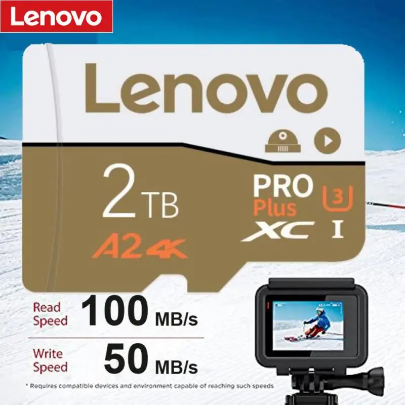 Lenovo-A2 بطاقة الذاكرة ، 2 تيرا بايت ، 128GB ، 256GB ، UHS-3 ، بطاقة SD صغيرة لكاميرا 4K HD ، التلفزيون ، نينتندو سويتش ، Gop ، فلاش عالية السرعة